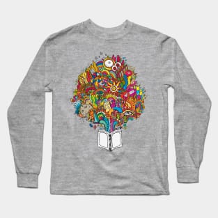 doodle inside book Long Sleeve T-Shirt